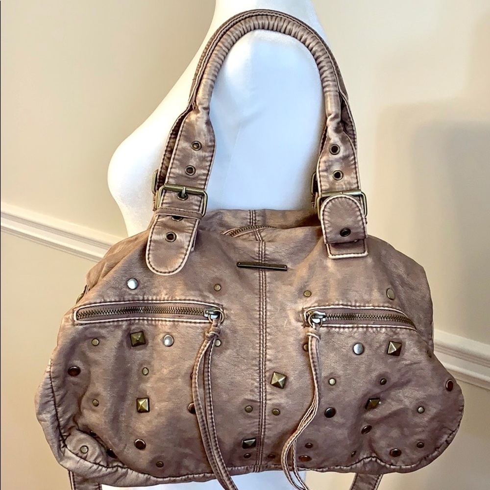 ROXY Gunmetal Rose Shoulder Crossbody Bag